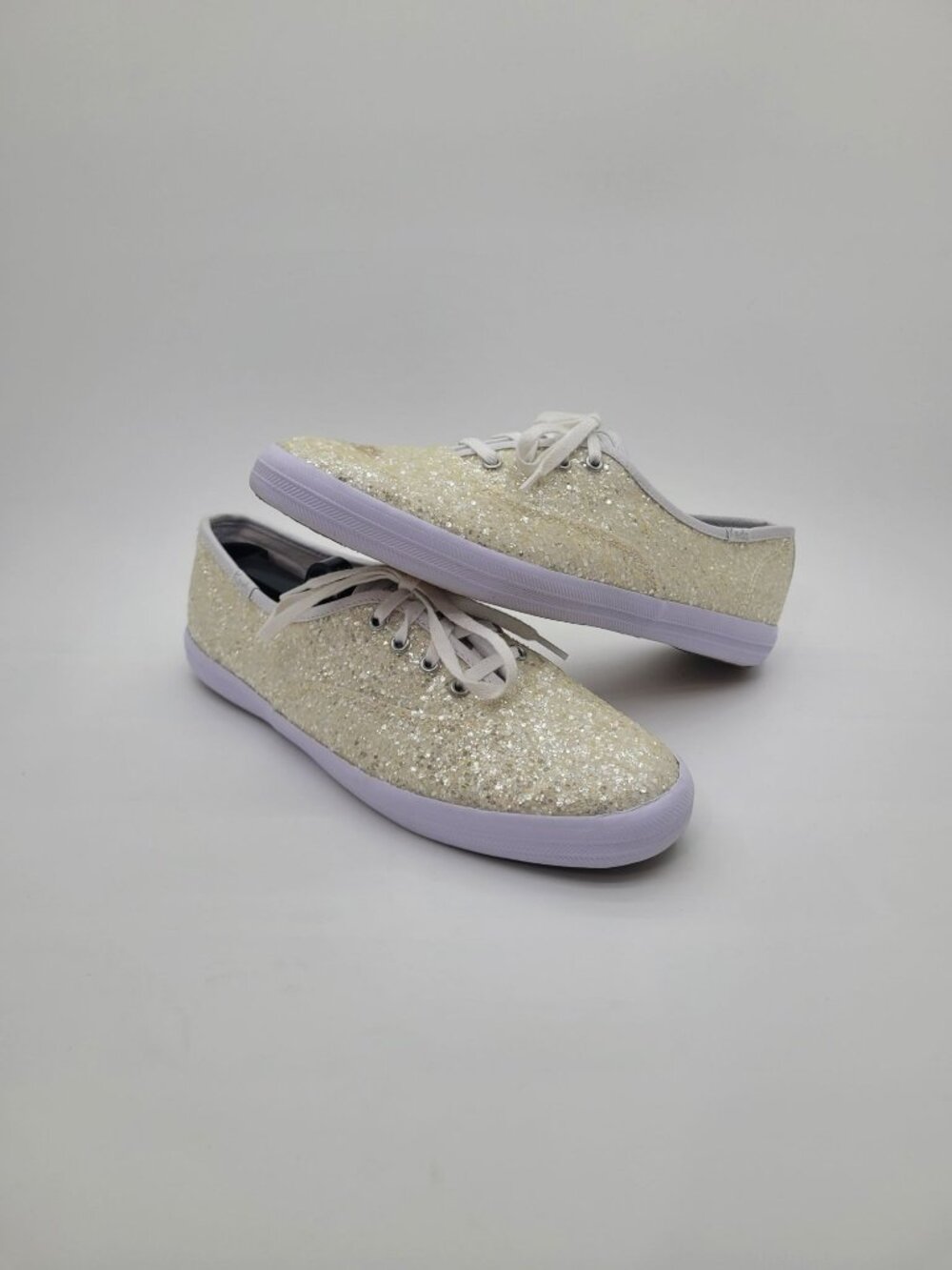Glitter Keds Bridal Wedding Ivory Women's Worn Once Size 6.5-READ